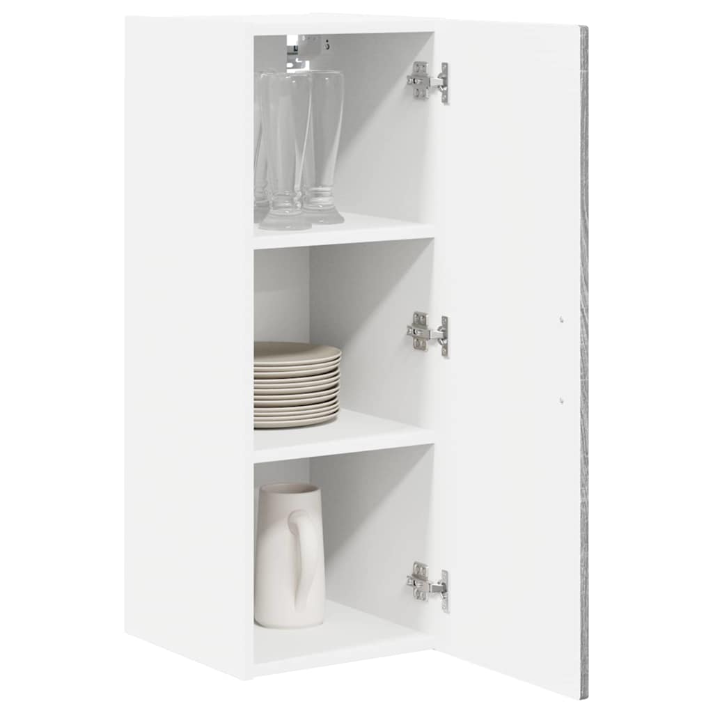 vidaXL Wall Cabinet PORTO Grey Sonoma 30 x 31 x 80 cm Engineered Wood 3