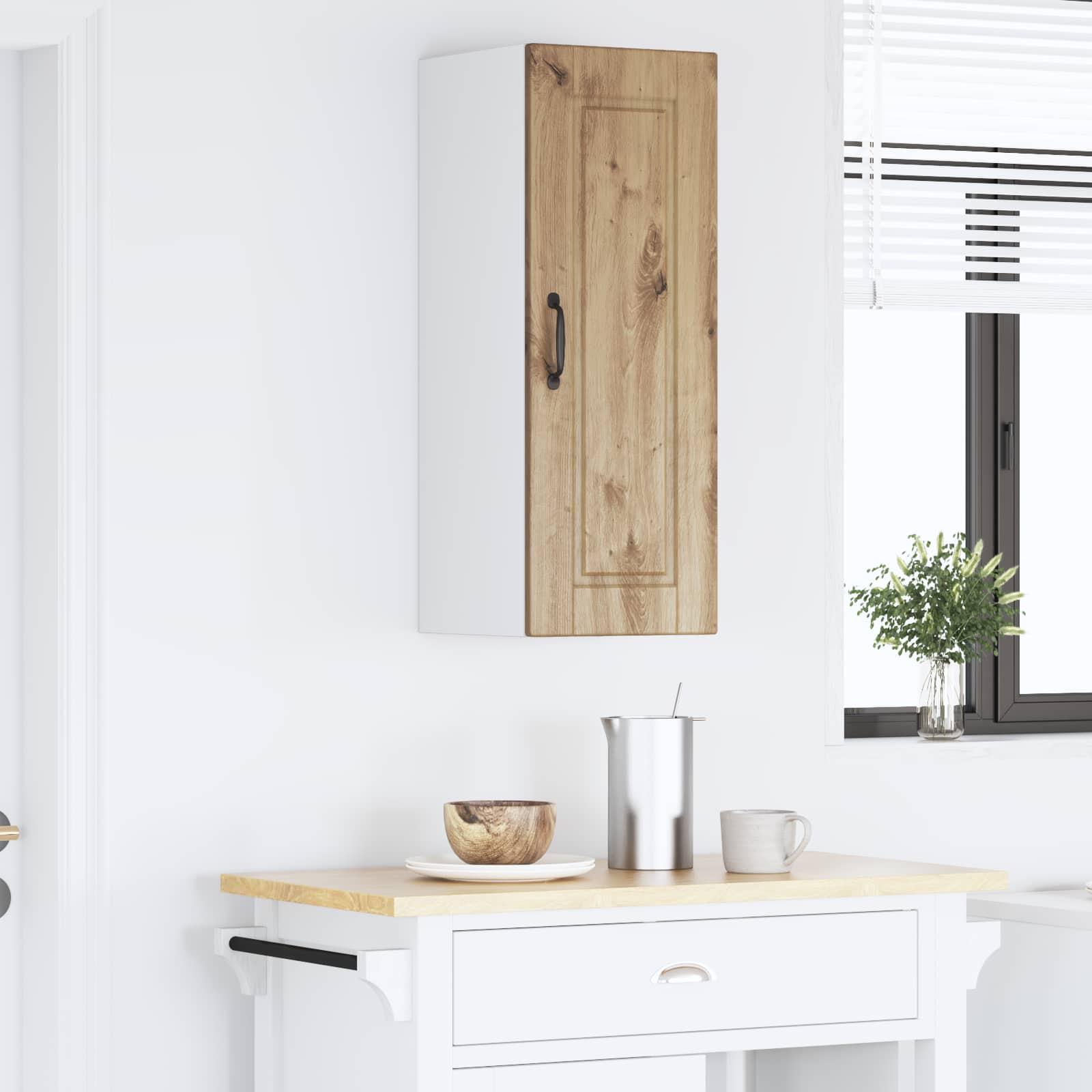 vidaXL Wall Cabinet PORTO Artisan Oak 30 x 31 x 80 cm Engineered Wood 4