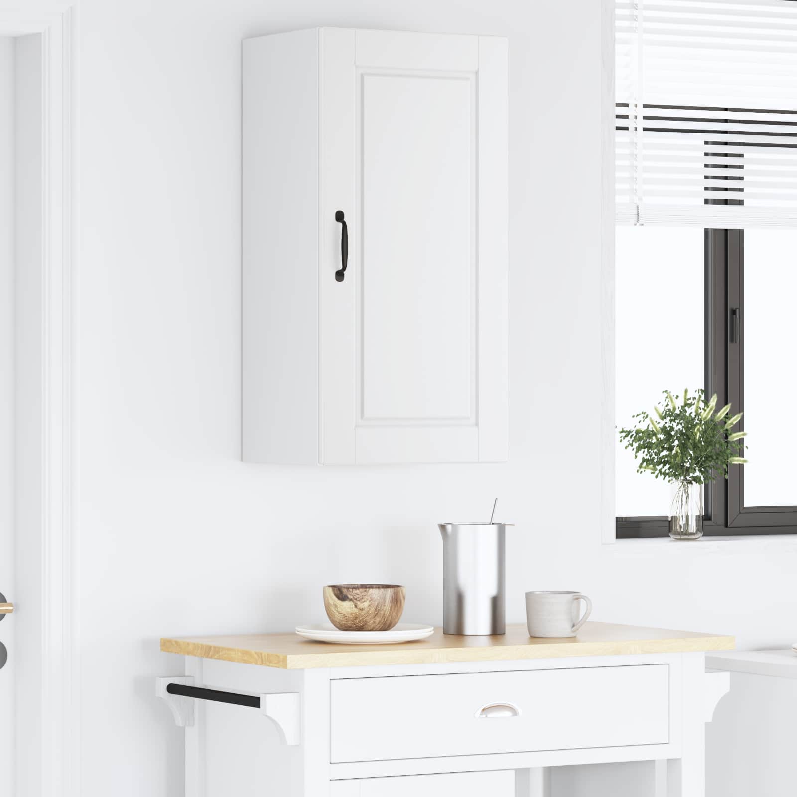 vidaXL Wall Cabinet PORTO White 40 x 31 x 80 cm Engineered Wood 4