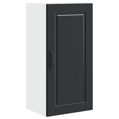 vidaXL Wall Cabinet PORTO Black 40 x 31 x 80 cm Engineered Wood 2