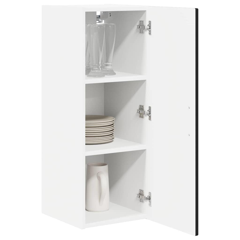 vidaXL Wall Cabinet PORTO Black 40 x 31 x 80 cm Engineered Wood 3