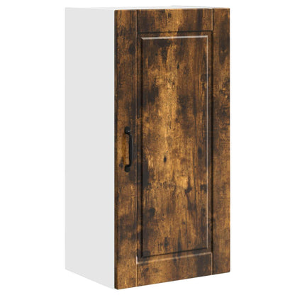 vidaXL Wall Cabinet PORTO Smoked Oak 40 x 31 x 80 cm Engineered Wood 2