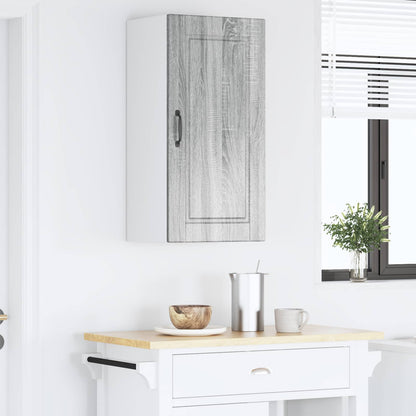 vidaXL Wall Cabinet PORTO Grey Sonoma 40 x 31 x 80 cm Engineered Wood 4