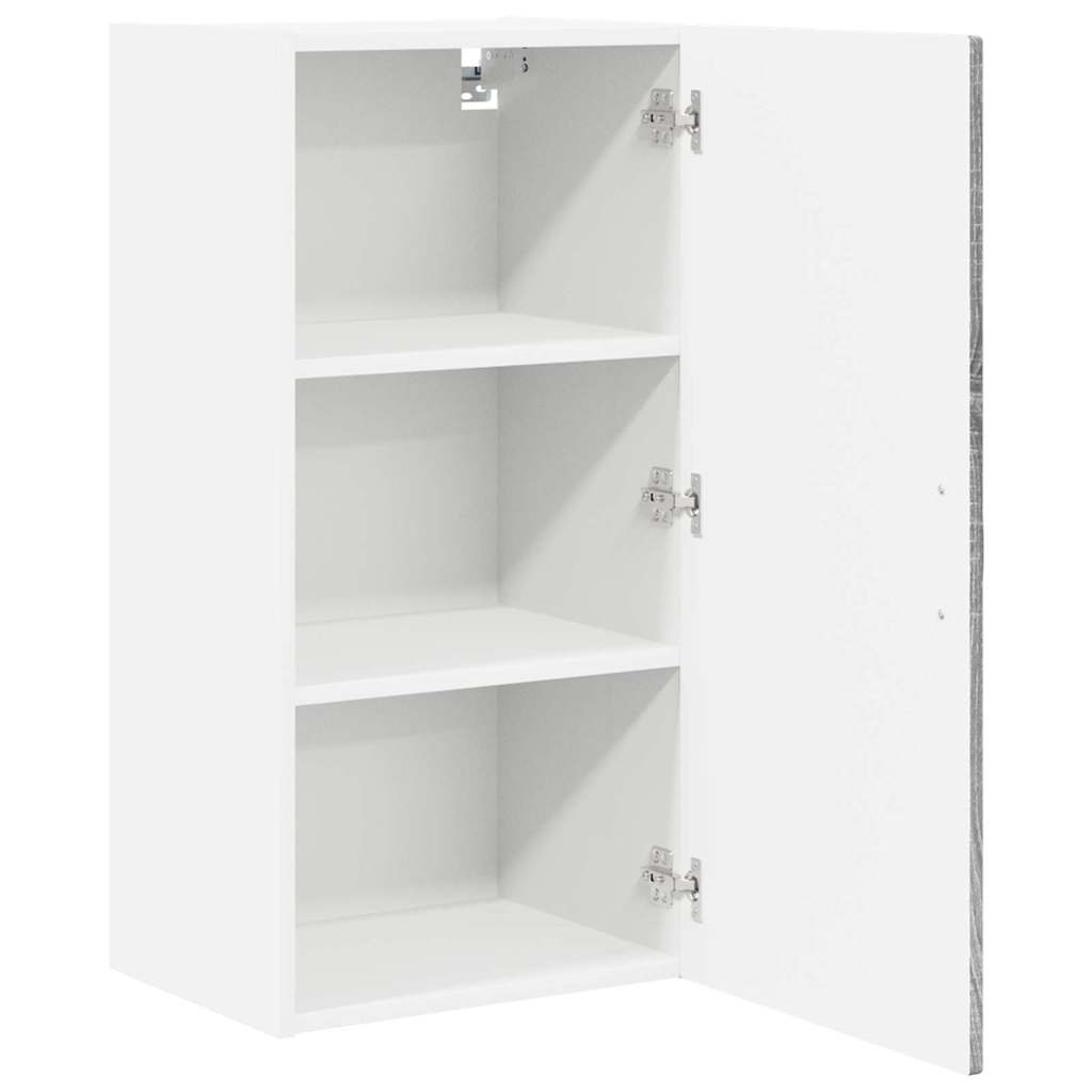 vidaXL Wall Cabinet PORTO Grey Sonoma 40 x 31 x 80 cm Engineered Wood 5
