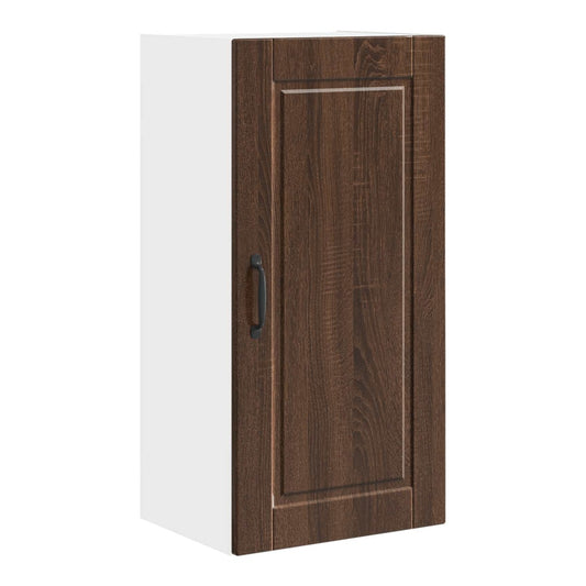Kitchen Wall Cabinet "Porto" Engineered Wood Brown oak 1x wall cabinet (1 door) 40 cm wide 60 cm high–1x wall corner cabinet 57 cm wide 100 cm high 1x wall cabinet (1 door) 40 cm wide 80 cm high