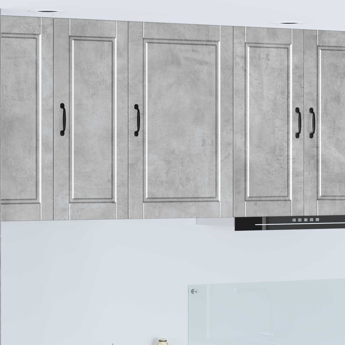 vidaXL Kitchen Wall Cabinet "Porto" Engineered Wood Concrete Grey