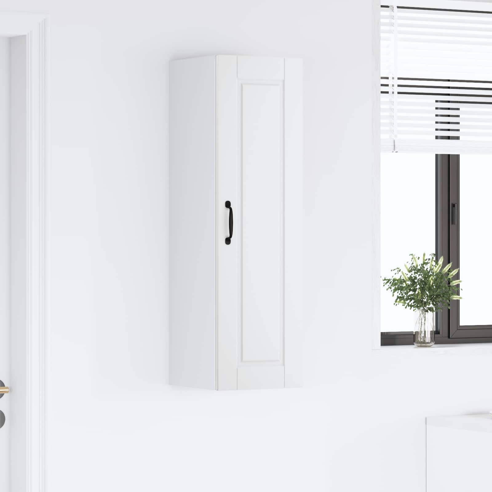 vidaXL Wall Cabinet PORTO White 30 x 31 x 100 cm Engineered Wood 4
