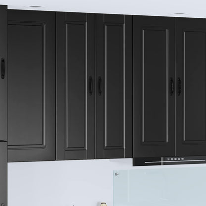 vidaXL Wall Cabinet PORTO Black 30 x 31 x 100 cm Engineered Wood 1