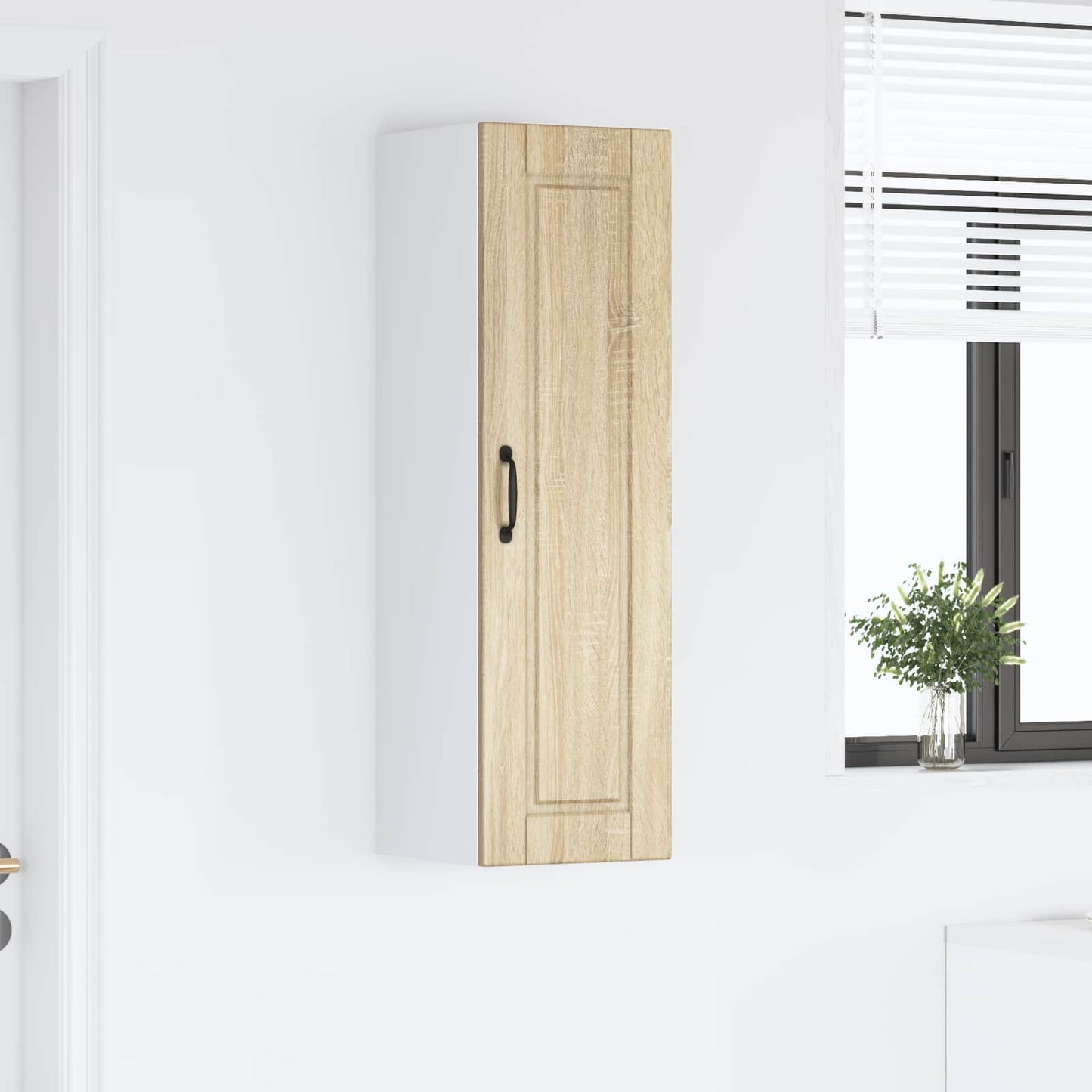 vidaXL Wall Cabinet PORTO Sonoma Oak 30 x 31 x 100 cm Engineered Wood 4