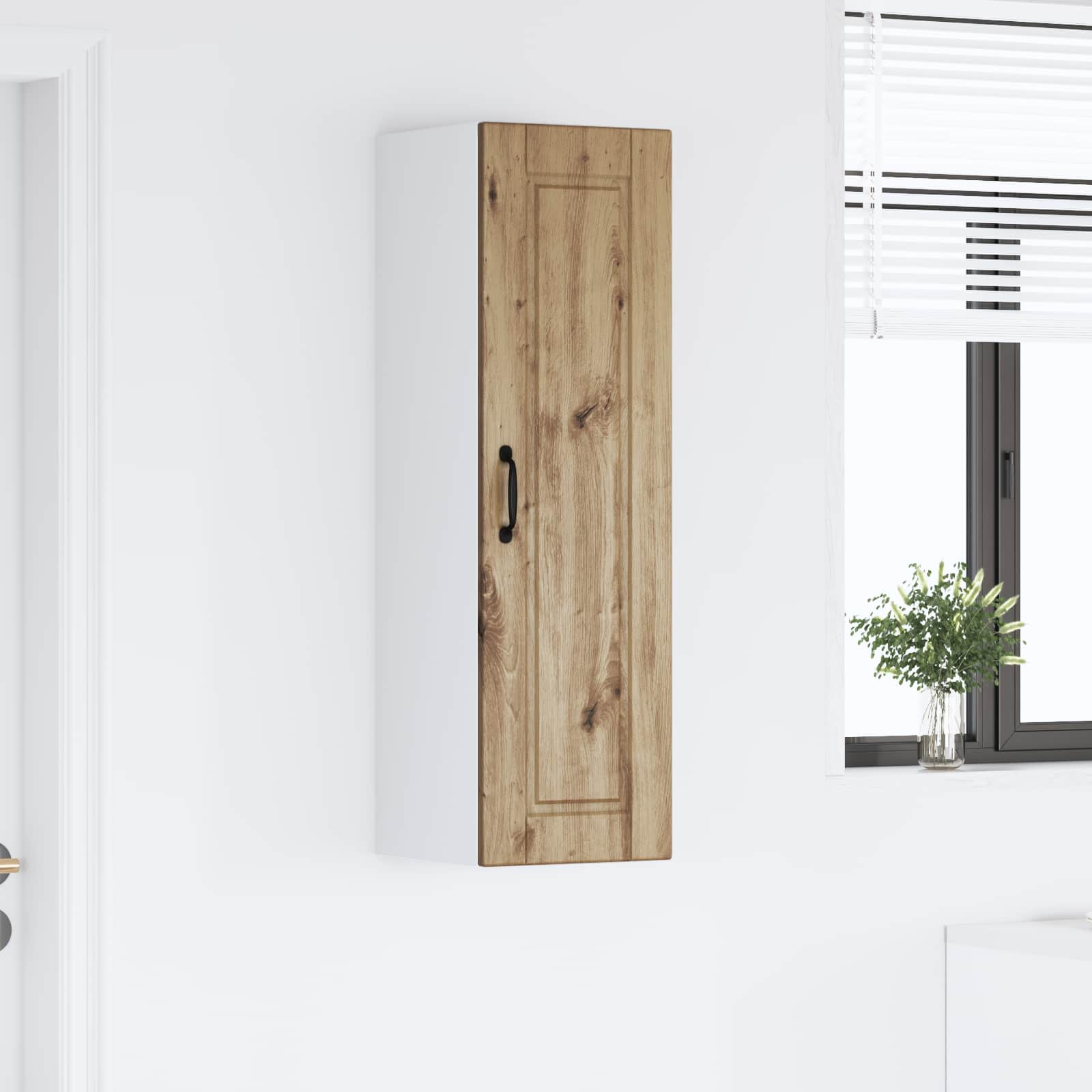 vidaXL Wall Cabinet PORTO Artisan Oak 30 x 31 x 100 cm Engineered Wood 4