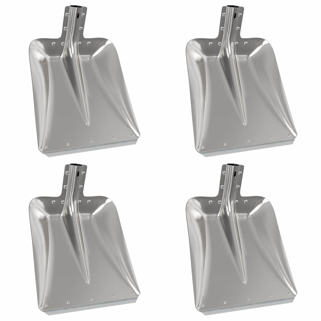vidaXL Shovel Head 4 pcs Silver 45 x 38 cm Aluminum 2