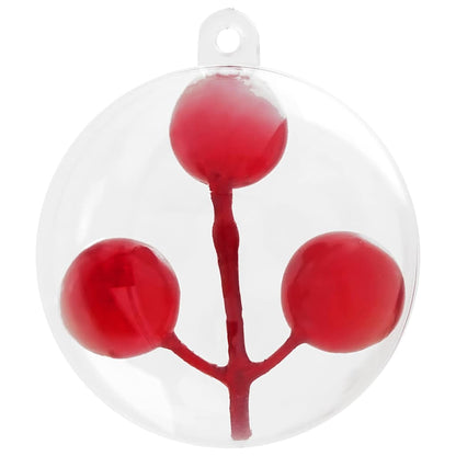 vidaXL Christmas Bauble Set 100 pcs Transparent Ø 10 cm Plastic 3