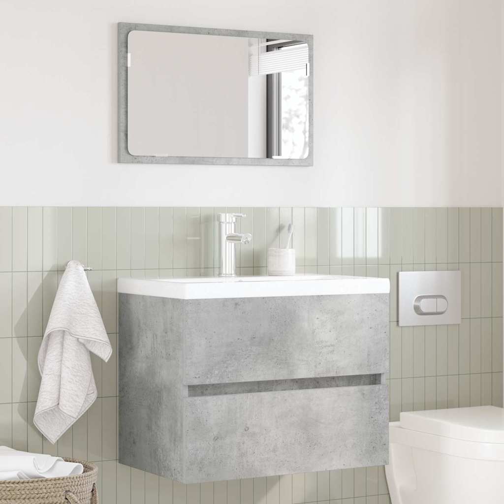 vidaXL Bathroom Furniture Set Concrete Grey 60 x 38.3 x 45 cm 4