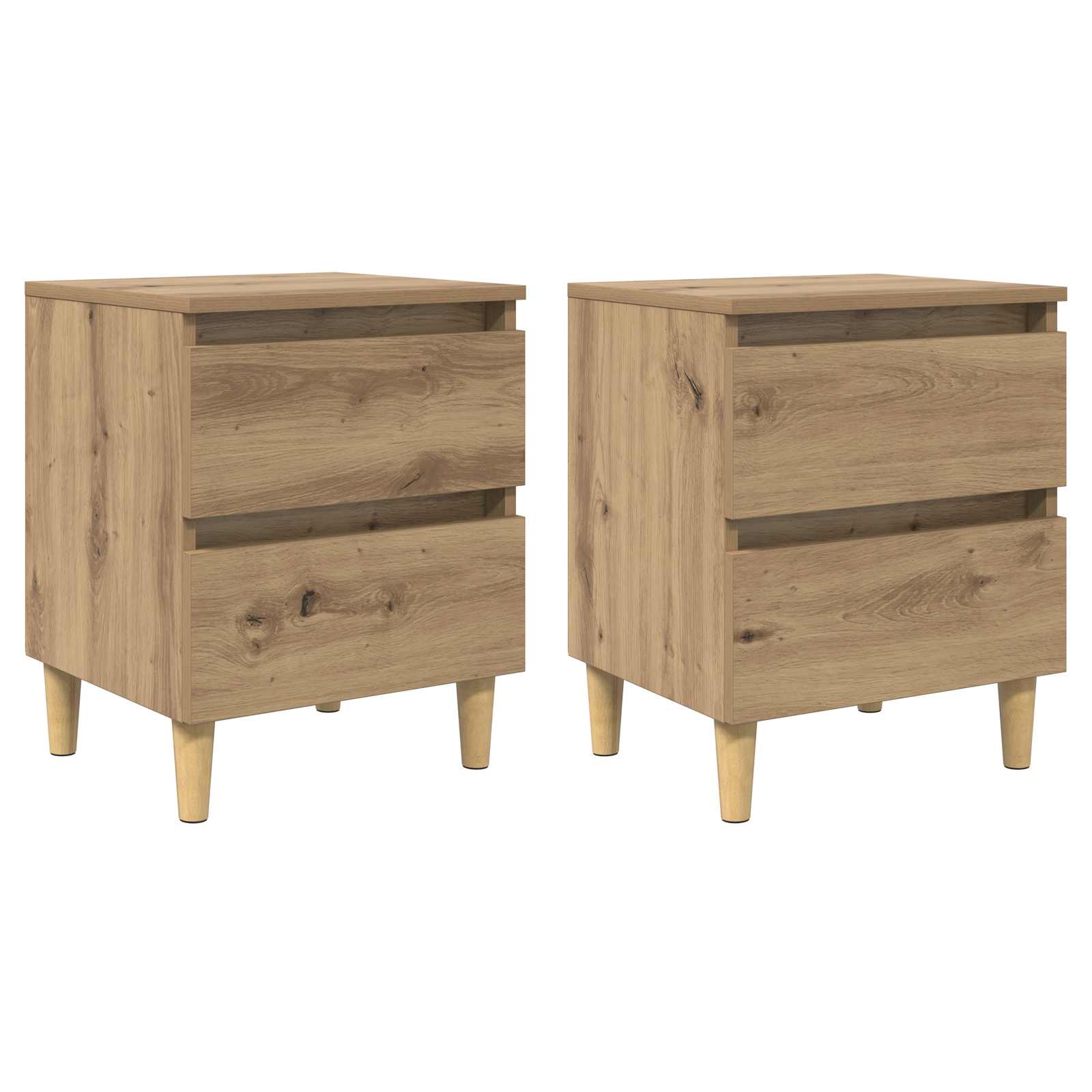 vidaXL Bed Cabinets 2 pcs Artisan Oak 40 x 35 x 50 cm Engineered Wood 1
