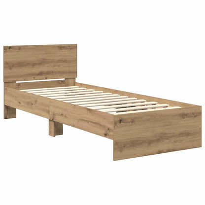 vidaXL Bed Frame Artisan Oak 75 x 190 cm Engineered Wood 5