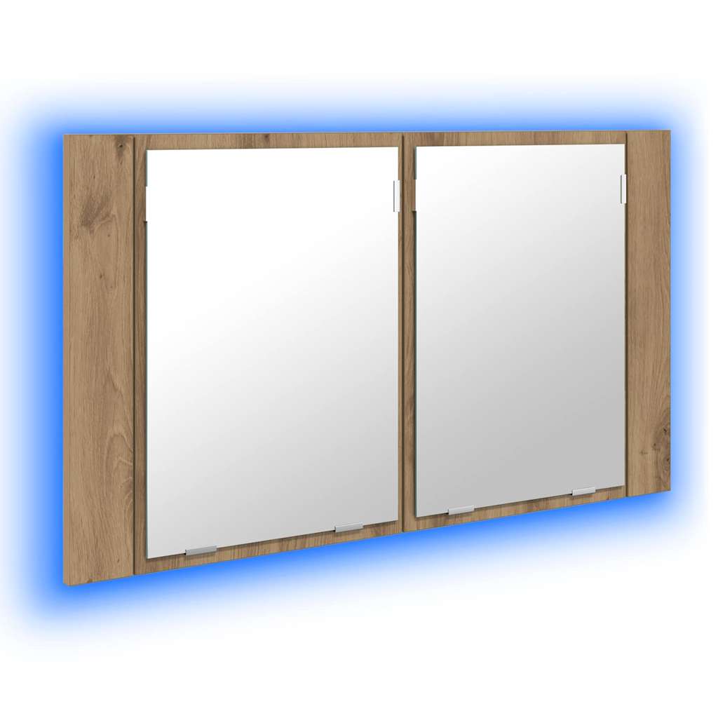 vidaXL Bathroom Mirror Cabinet Artisan Oak 80 x 12 x 45 cm 2