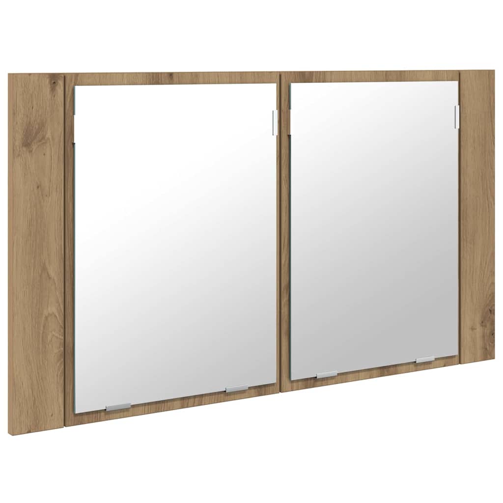 vidaXL Bathroom Mirror Cabinet Artisan Oak 80 x 12 x 45 cm 6