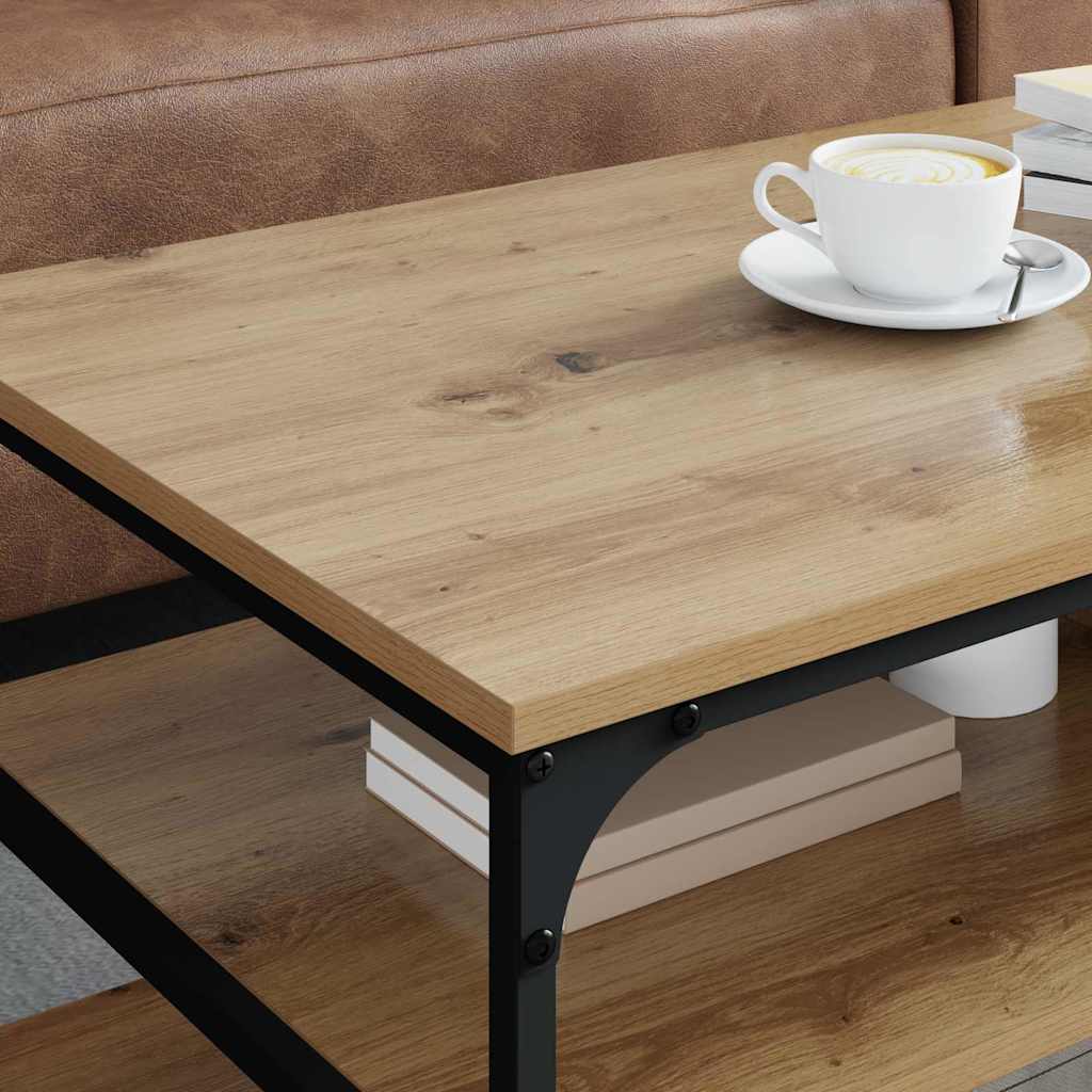 vidaXL Coffee Table Artisan Oak 100 x 50 x 45 cm Engineered Wood 4