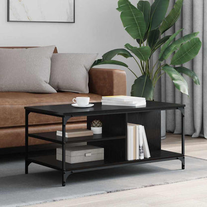 vidaXL Coffee Table Black Oak 100 x 50 x 45 cm Engineered Wood 1