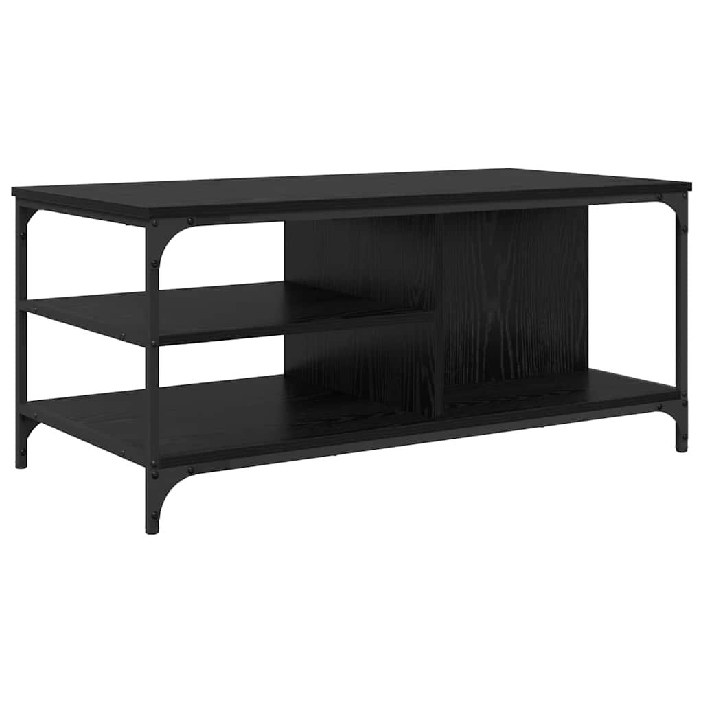 vidaXL Coffee Table Black Oak 100 x 50 x 45 cm Engineered Wood 2