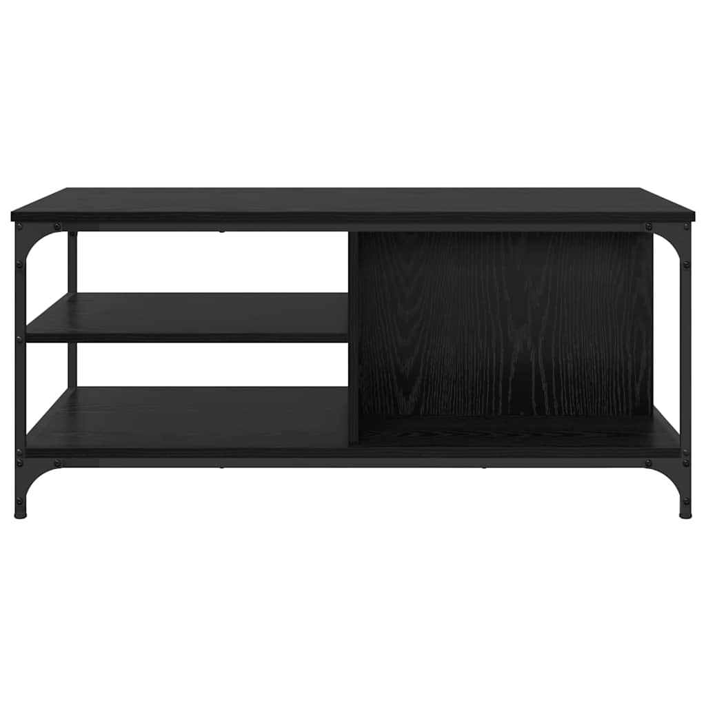 vidaXL Coffee Table Black Oak 100 x 50 x 45 cm Engineered Wood 5