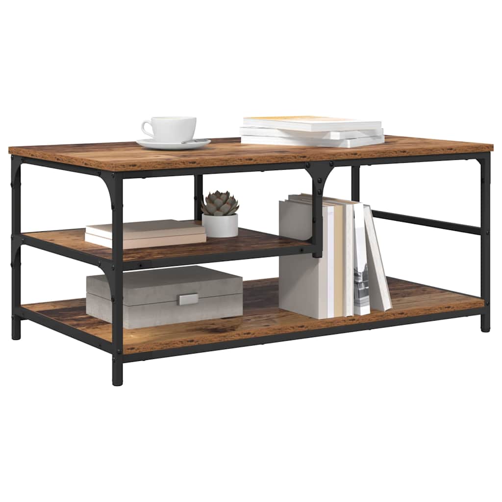 vidaXL Coffee Table Old Wood 90 x 49 x 40 cm Engineered Wood 3