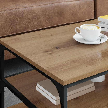 vidaXL Coffee Table Artisan Oak 90 x 49 x 40 cm Engineered Wood 4