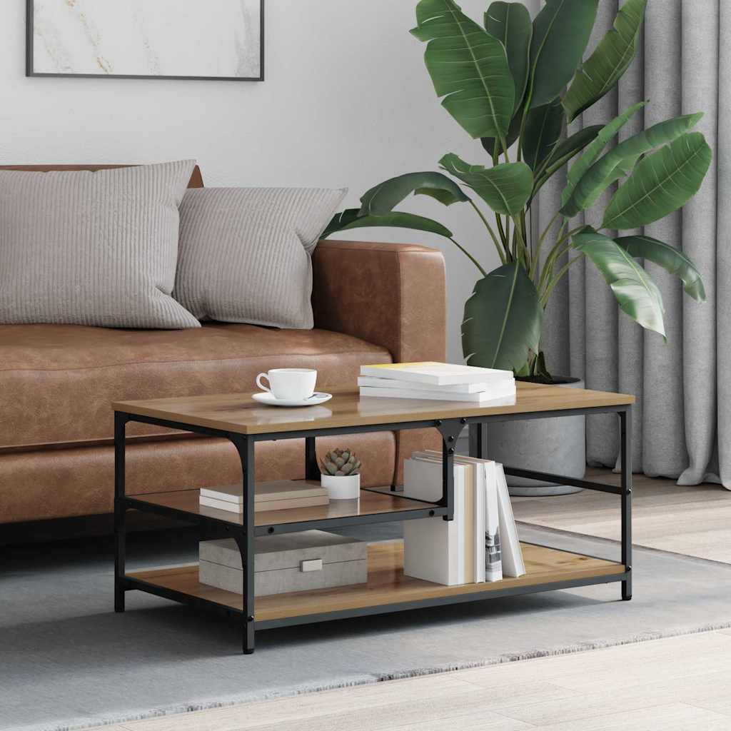 vidaXL Coffee Table Artisan Oak 90 x 49 x 40 cm Engineered Wood 1