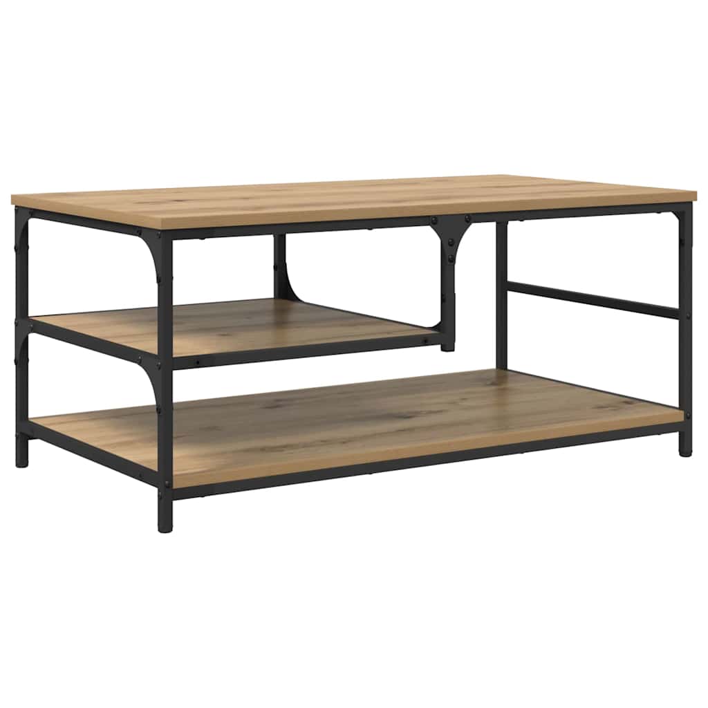 vidaXL Coffee Table Artisan Oak 90 x 49 x 40 cm Engineered Wood 2