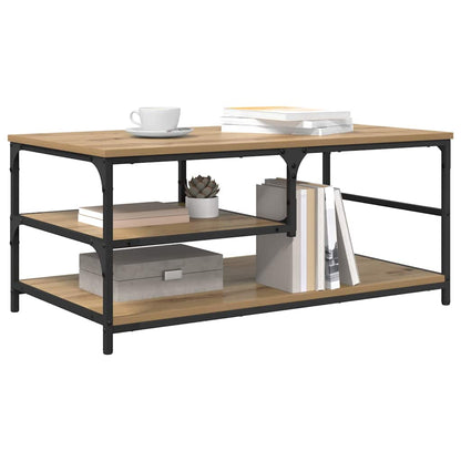 vidaXL Coffee Table Artisan Oak 90 x 49 x 40 cm Engineered Wood 3