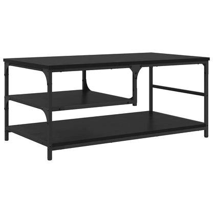 vidaXL Coffee Table Black Oak 90 x 49 x 40 cm Engineered Wood 2