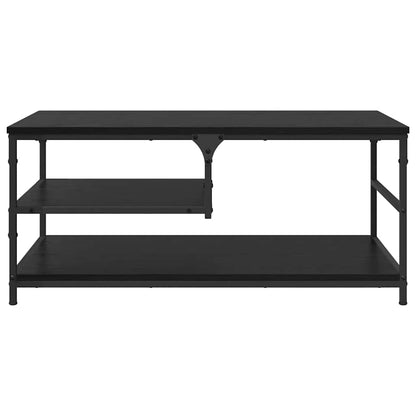 vidaXL Coffee Table Black Oak 90 x 49 x 40 cm Engineered Wood 5