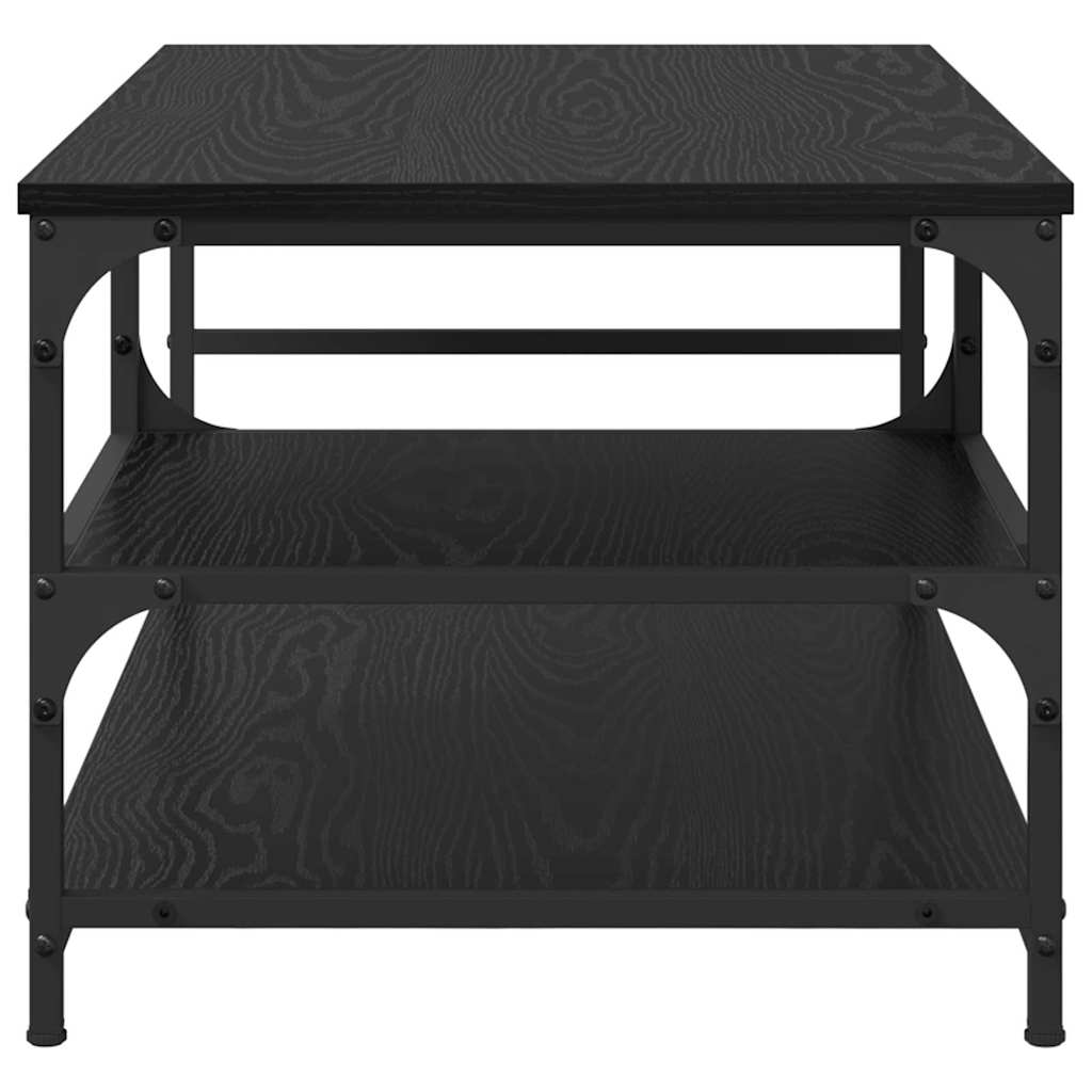 vidaXL Coffee Table Black Oak 90 x 49 x 40 cm Engineered Wood 6