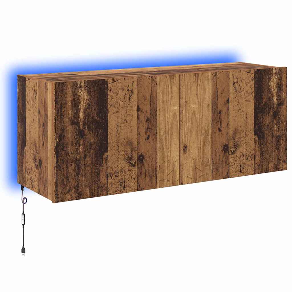 vidaXL TV Wall Cabinet Old Wood Engineered Wood 2