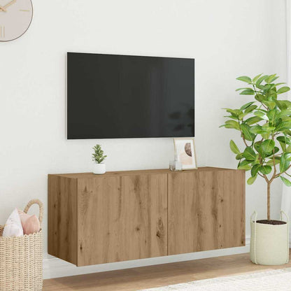 vidaXL TV Wall Cabinet Artisan Oak Engineered Wood 1