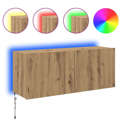 vidaXL TV Wall Cabinet Artisan Oak Engineered Wood 4