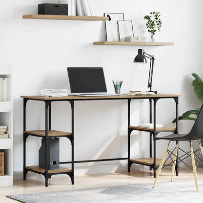 vidaXL Desk 140x50x75 cm Metal and Engineered Wood