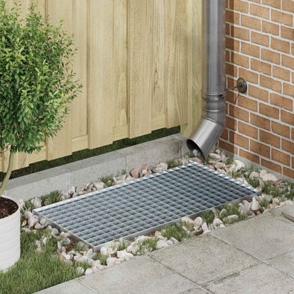 vidaXL Grating Silver 80 x 40 x 2 cm Hot-Dip Galvanised Steel 1