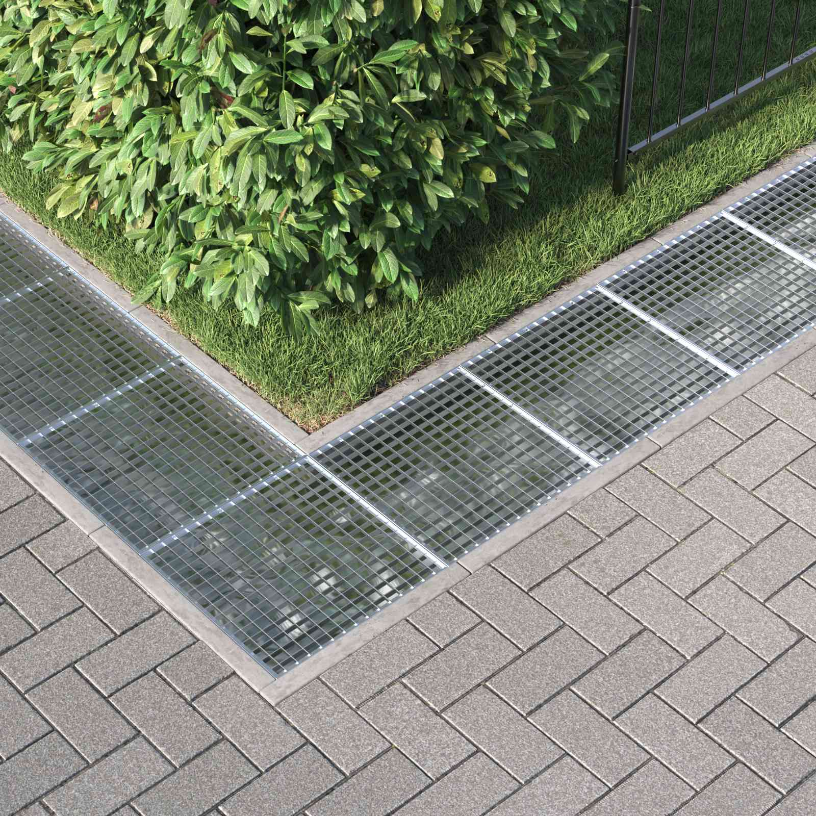vidaXL Grating Silver 50 x 50 x 2 cm Hot-Dip Galvanised Steel 3