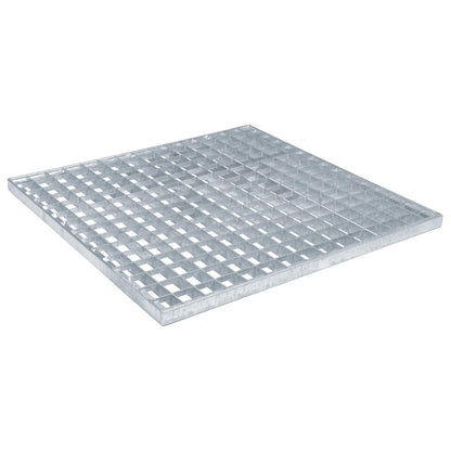 vidaXL Grating Silver 50 x 50 x 2 cm Hot-Dip Galvanised Steel 2