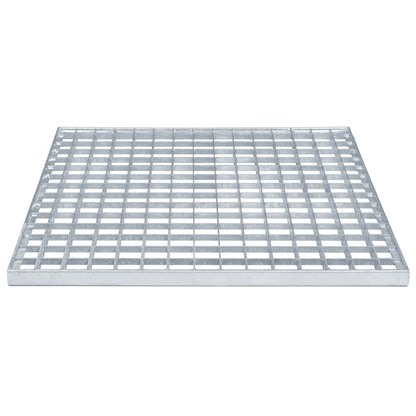 vidaXL Grating Silver 50 x 50 x 2 cm Hot-Dip Galvanised Steel 4