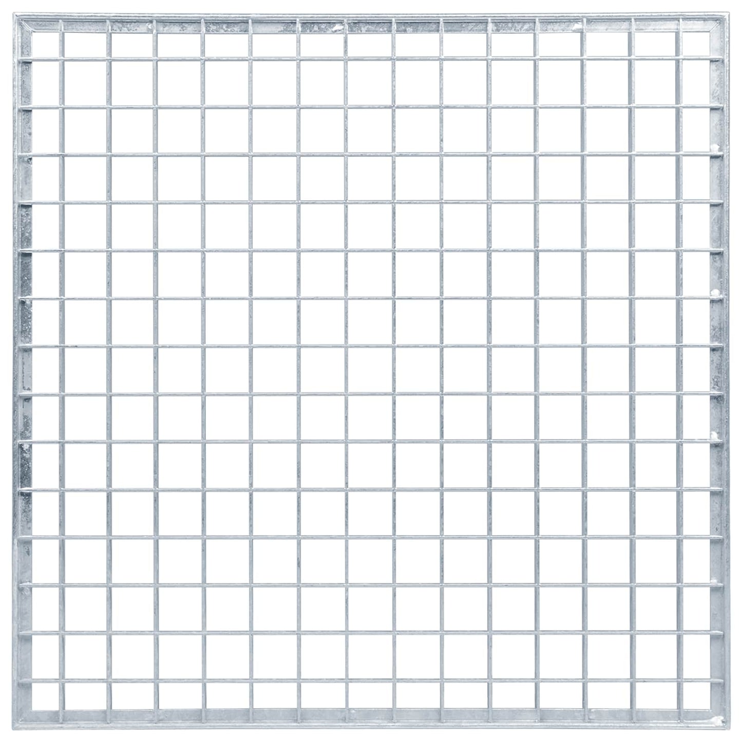 vidaXL Grating Silver 50 x 50 x 2 cm Hot-Dip Galvanised Steel 5