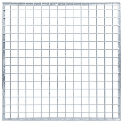 vidaXL Grating Silver 50 x 50 x 2 cm Hot-Dip Galvanised Steel 5