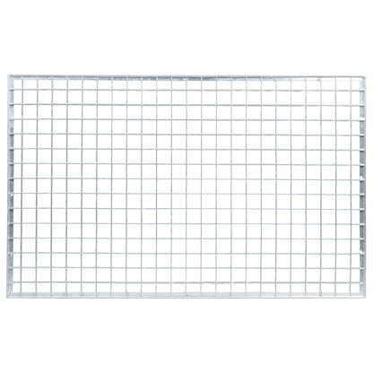 vidaXL Grating Silver 80 x 50 x 2 cm Hot-Dip Galvanised Steel 5