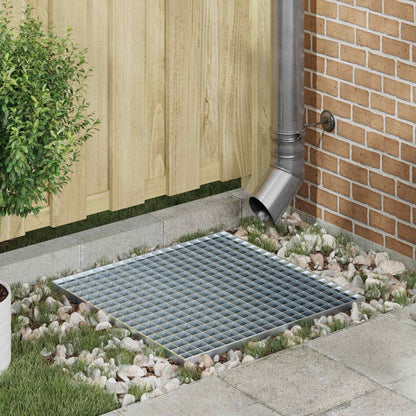 vidaXL Grating Silver 60 x 60 x 2 cm Hot-Dip Galvanised Steel 1