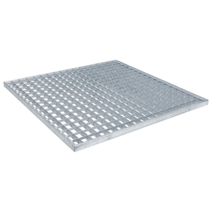 vidaXL Grating Silver 60 x 60 x 2 cm Hot-Dip Galvanised Steel 2