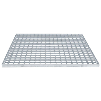vidaXL Grating Silver 60 x 60 x 2 cm Hot-Dip Galvanised Steel 4