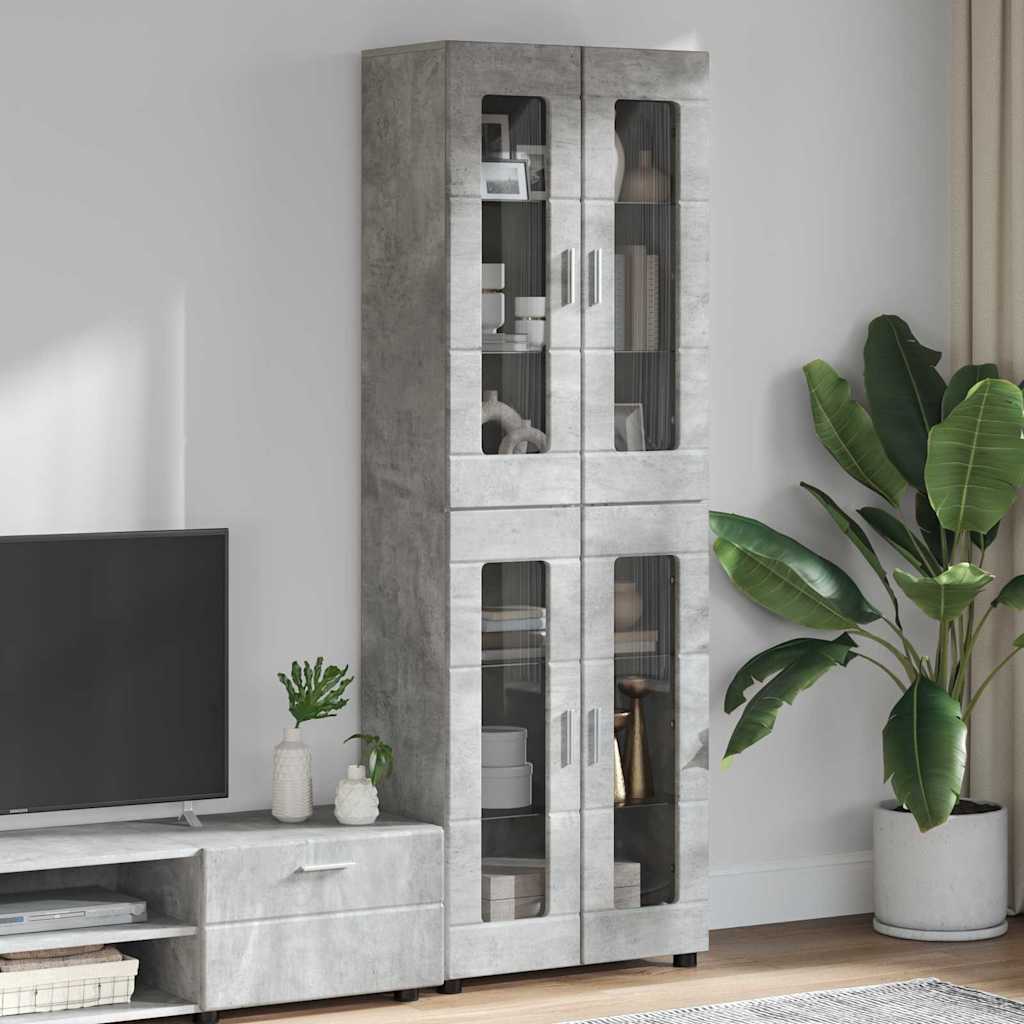 vidaXL TV Cabinet Set FLORIN 3 pcs 150 x 39 x 30 cm Concrete Grey