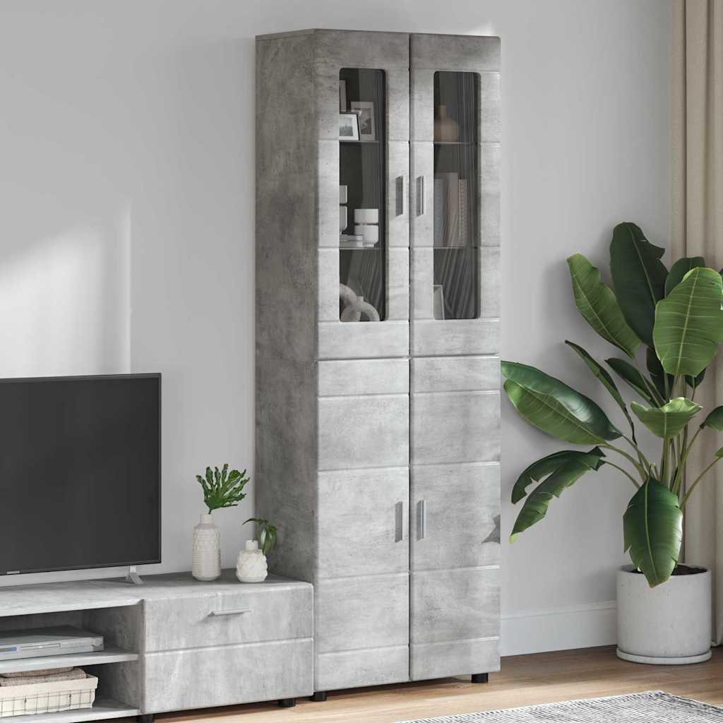 vidaXL TV Cabinet Set FLORIN 3 pcs 150 x 39 x 30 cm Concrete Grey