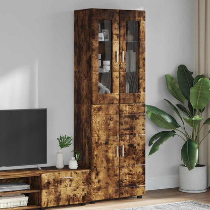 vidaXL TV Cabinet Set FLORIN 3 pcs 150 x 39 x 30 cm Smoked Oak